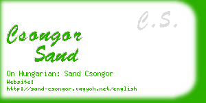 csongor sand business card